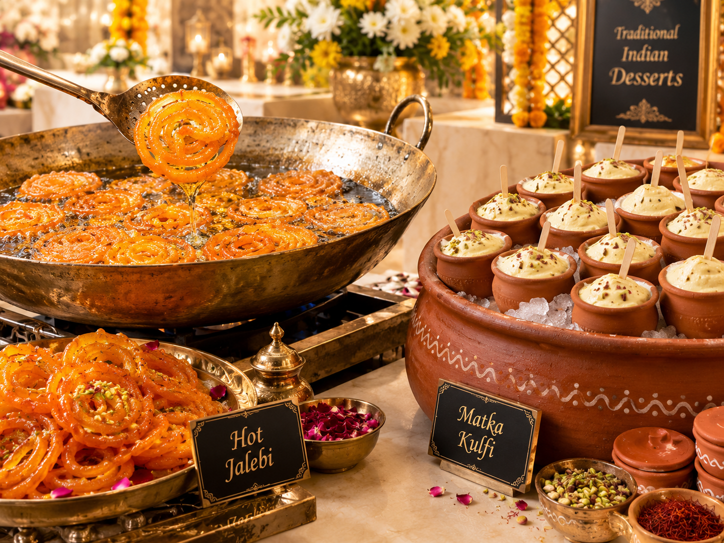 A special live counter at a catered event