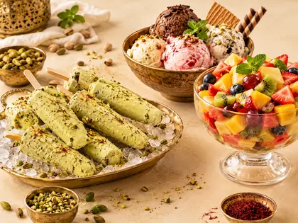 Assorted chilled desserts