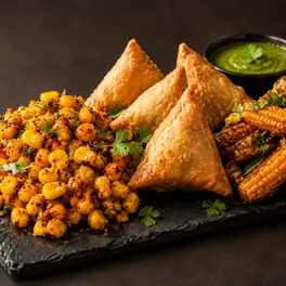 A selection of vegetarian starters