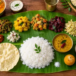 Traditional rice dishes for a catered meal